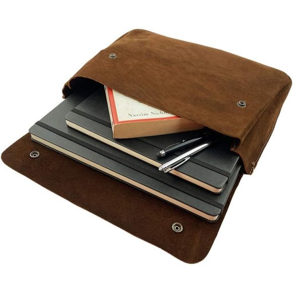 Men's Brown Leather Folder and Document Holder bag - Picture 5 of 11